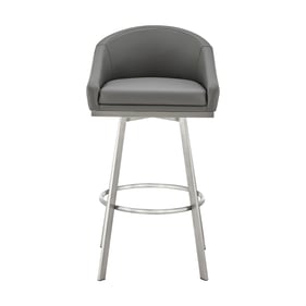 Luxur Living Hata Grey Swivel Bar Stool