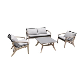 Luxur Living Ban Light Eucalyptus 4pc Outdoor Patio Seating Set