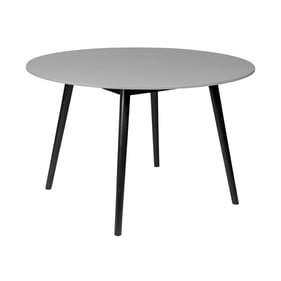 Luxur Living Kasali Grey Black Outdoor Patio Round Dining Table