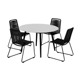 Luxur Living Kasali Black 5pc Patio Outdoor Dining Set