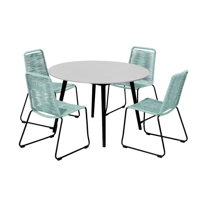 Luxur Living Kasali Wasabi 5pc Patio Outdoor Dining Set LUX-840254336483