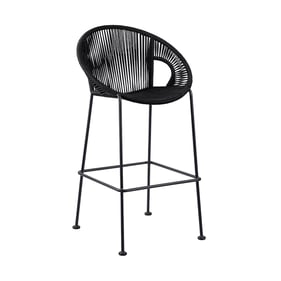 Luxur Living Adampur Black 30 Inch Indoor Outdoor Bar Stool