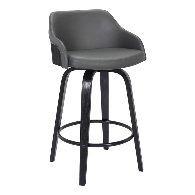 Luxur Living Agdad Gray 30 Inch Bar Height Stool LUX-LCAEBABLGR30