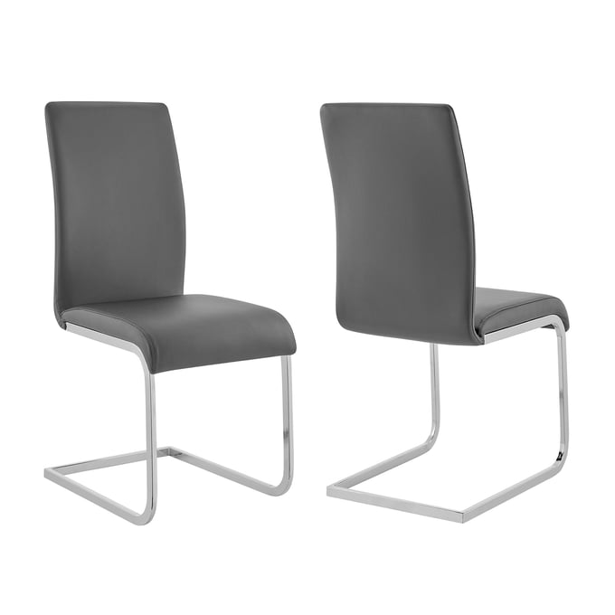 2 Luxur Living Akhatwada Gray Side Chairs LUX-LCAMSIGR