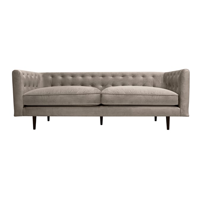 Luxur Living Alyarpur Gray Velvet Sofa LUX-LCANSODKGRY