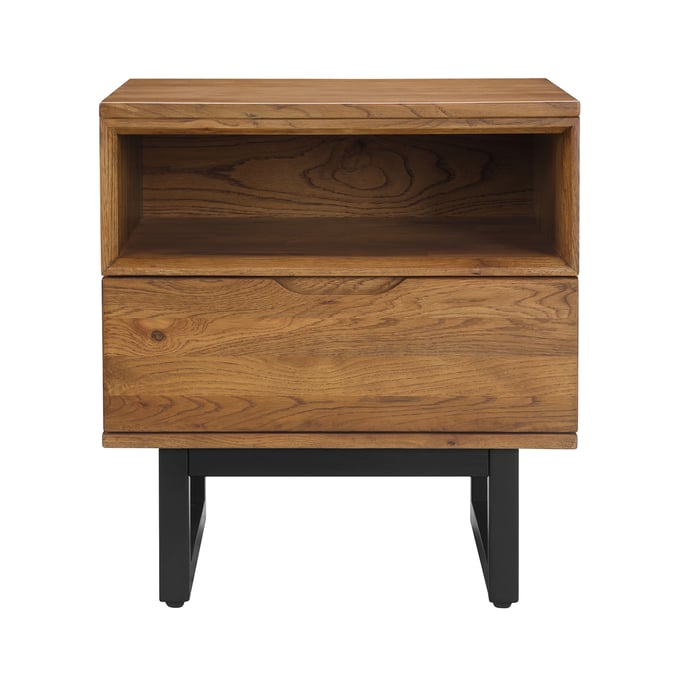 Luxur Living Agaskhed Brown 1 Drawer Nightstand LUX-LCAOLAROAK