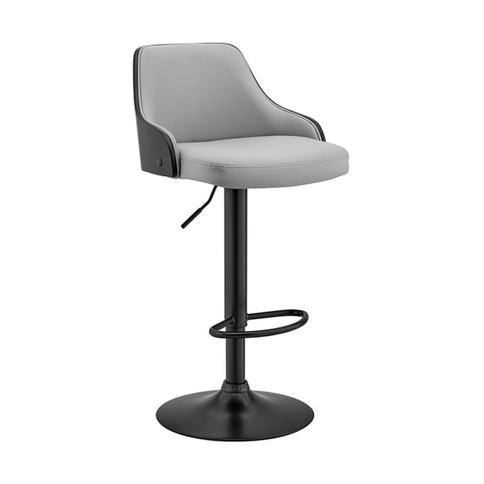 Luxur Living Andhar Gray Black Bar Stool LUX-LCARBABLBLGR