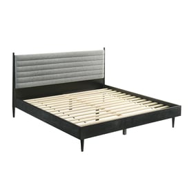 Luxur Living Anakwadi Black Gray King Platform Bed Frame