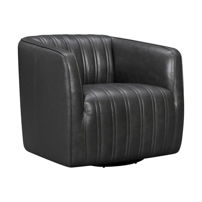 Luxur Living Amdari Pewter Barrel Chair LUX-LCARCHPW