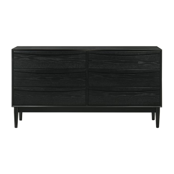 Luxur Living Anakwadi Black 6 Drawers Dresser LUX-LCARDRBLK