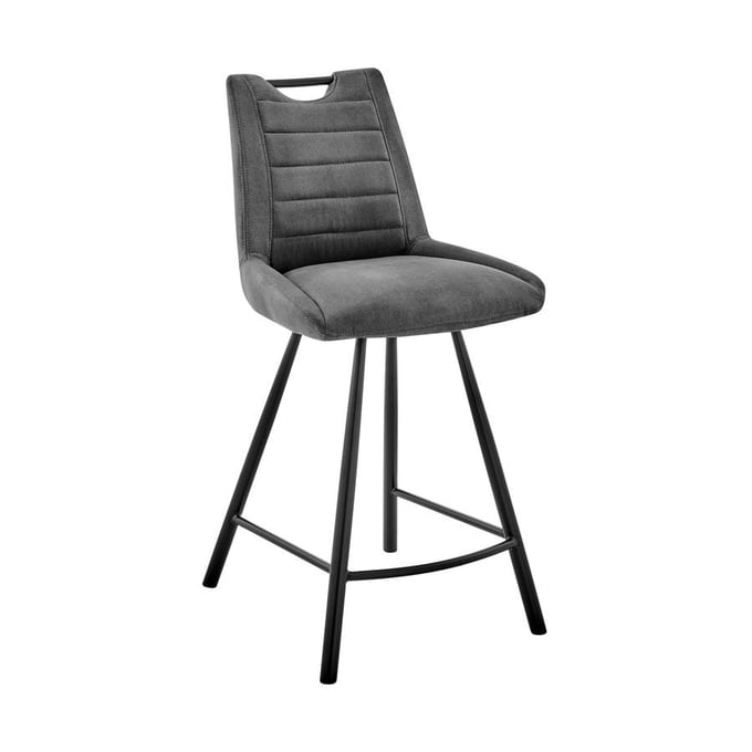 Luxur Living Aminapur Charcoal 26 Inch Counter Height Stool LUX-LCAZBACH26