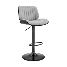 Luxur Living Barada Gray Faux Leather Bar Stool