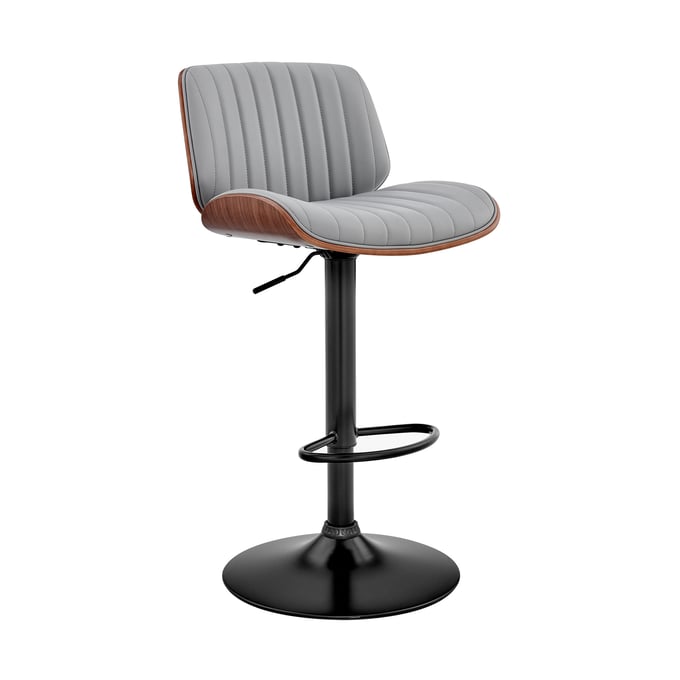 Luxur Living Barada Gray Black Bar Stool LUX-LCBCBAWABLGR