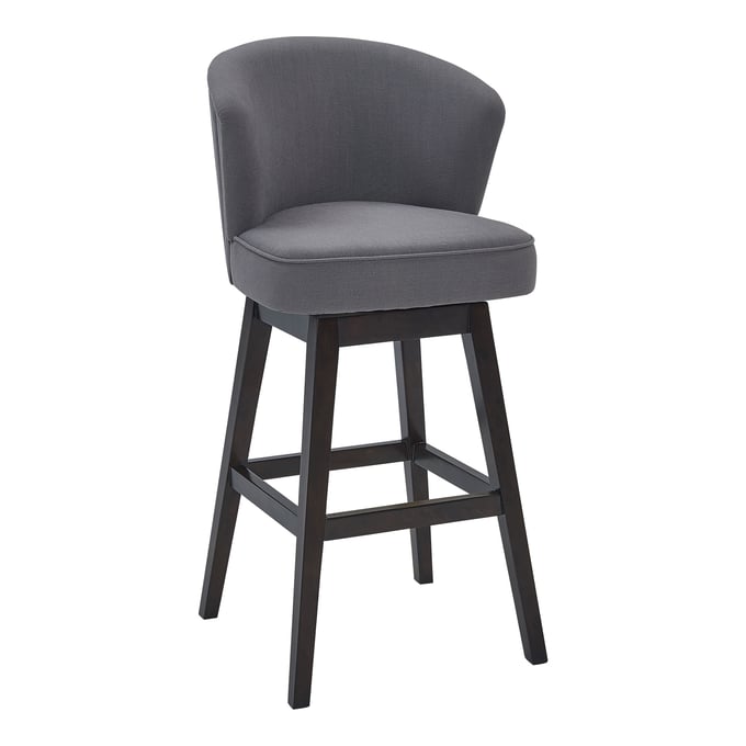 Luxur Living Balhadi Gray 30 Inch Bar Height Stool LUX-LCBDBAESGR30