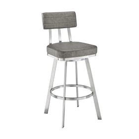 Luxur Living Badlapur Gray 26 Inch Swivel Counter Stool