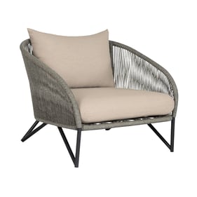 Luxur Living Badkhed Taupe Gray Outdoor Patio Chair