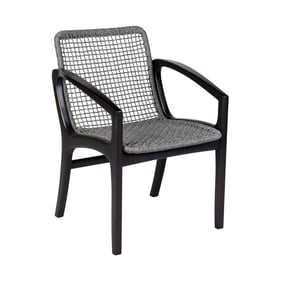 Luxur Living Aundha Gray Dark Brown Outdoor Patio Dining Chair