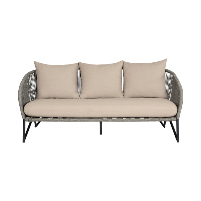 Luxur Living Badkhed Taupe Gray Outdoor Patio Sofa LUX-LCBESOBLKTP