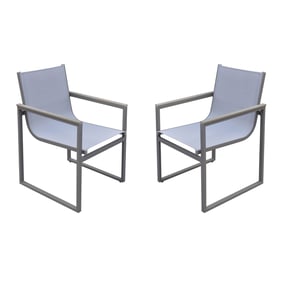 2 Luxur Living Bajar Grey Outdoor Patio Dining Chairs