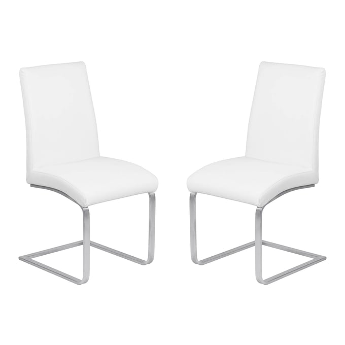 2 Armen Living Blanca White Dining Chairs ARM-LCBLSIWHBS