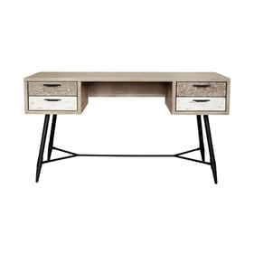 Luxur Living Balsond Two Tone Grey 4 Drawer Desk