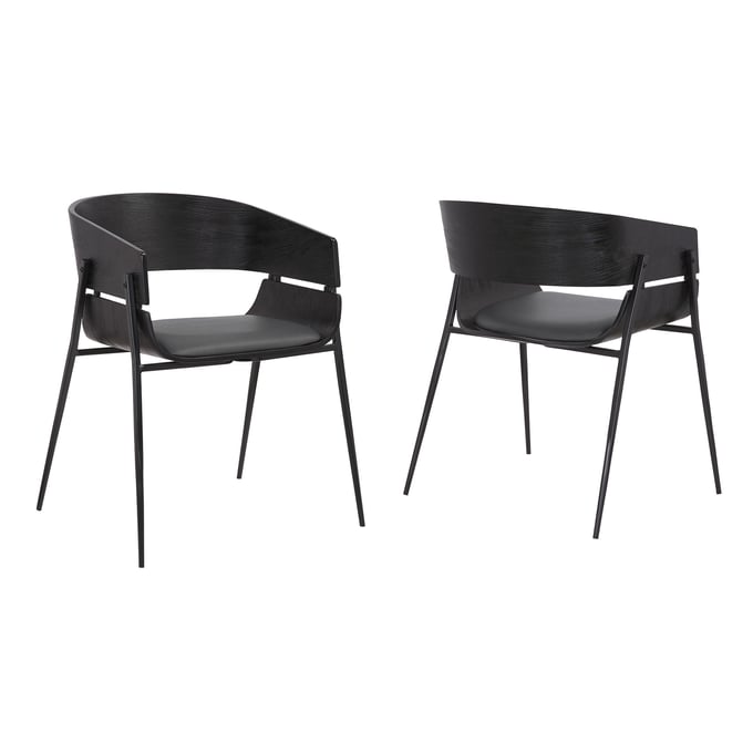 2 Luxur Living Barlinga Gray Dining Room Chairs LUX-LCBRSIBLGR