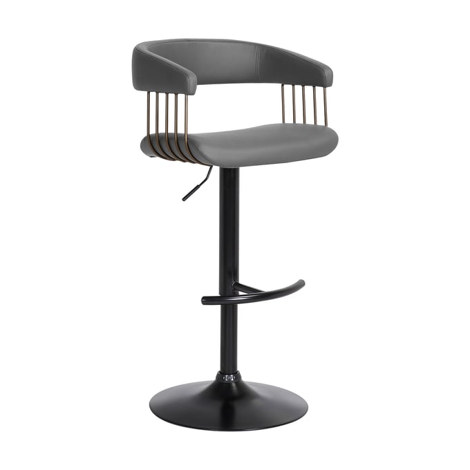 Luxur Living Bel Grey Adjustable Bar Stool LUX-LCCABACOGRY