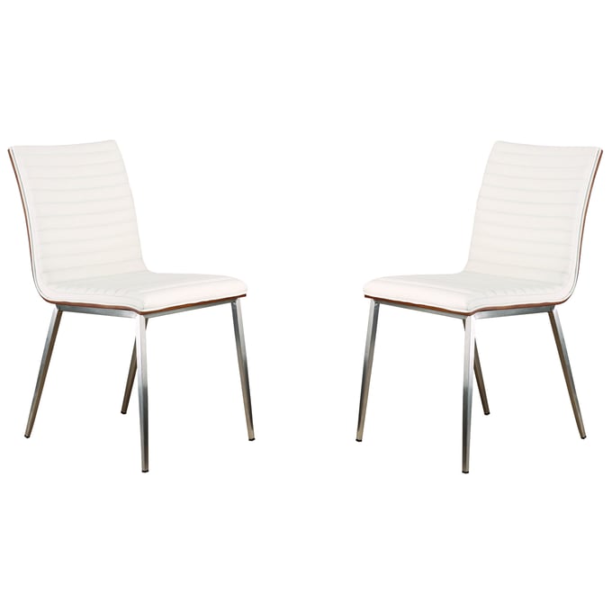 2 Luxur Living Batwadi White Dining Chairs LUX-LCCACHWHB201