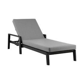 Luxur Living Bhagwati Dark Grey Outdoor Patio Chaise Lounge Chair