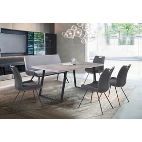 Luxur Living Bhokar Cement Gray 6pc Dining Set