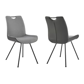 2 Luxur Living Bhokar Back Gray Dining Chairs