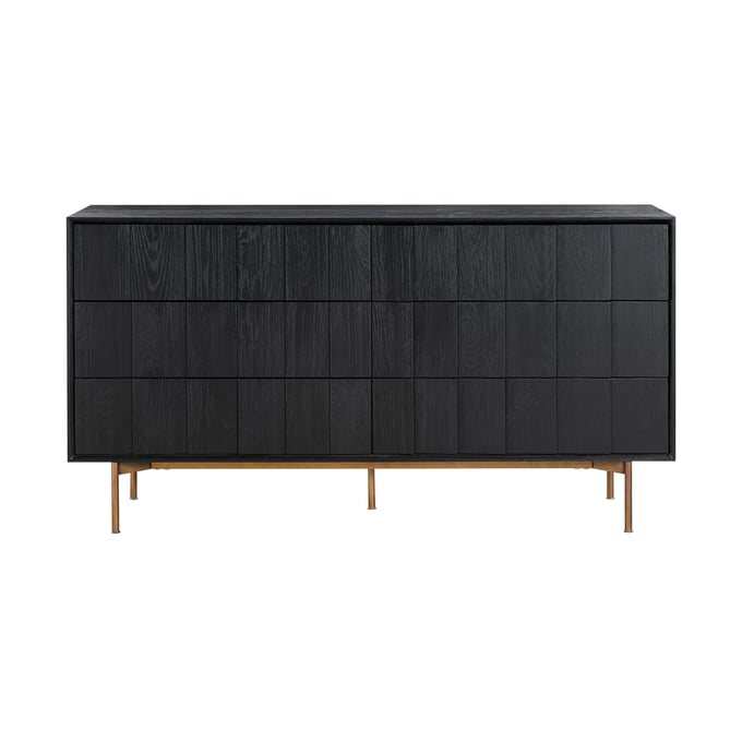 Luxur Living Berula Black 6 Drawer Dresser LUX-LCCFDRBL