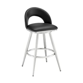 Luxur Living Bhamhapuri Black 26 Inch Swivel Counter Stool