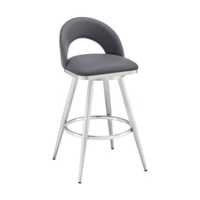 Luxur Living Bhamhapuri Gray 30 Inch Swivel Bar Stool