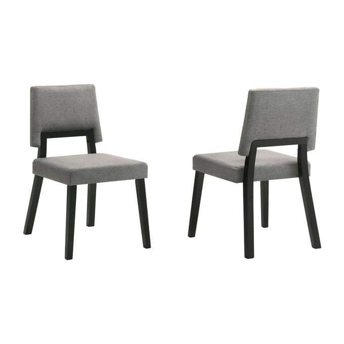 2 Luxur Living Bhambora Black Charcoal Dining Chairs LUX-LCCHCHBLKCH