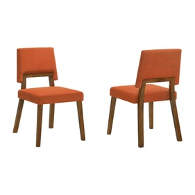 2 Luxur Living Bhambora Brown Orange Dining Chairs