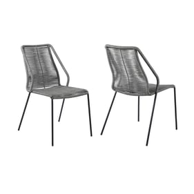 2 Luxur Living Bhendegaon Gray Indoor Outdoor Dining Chairs