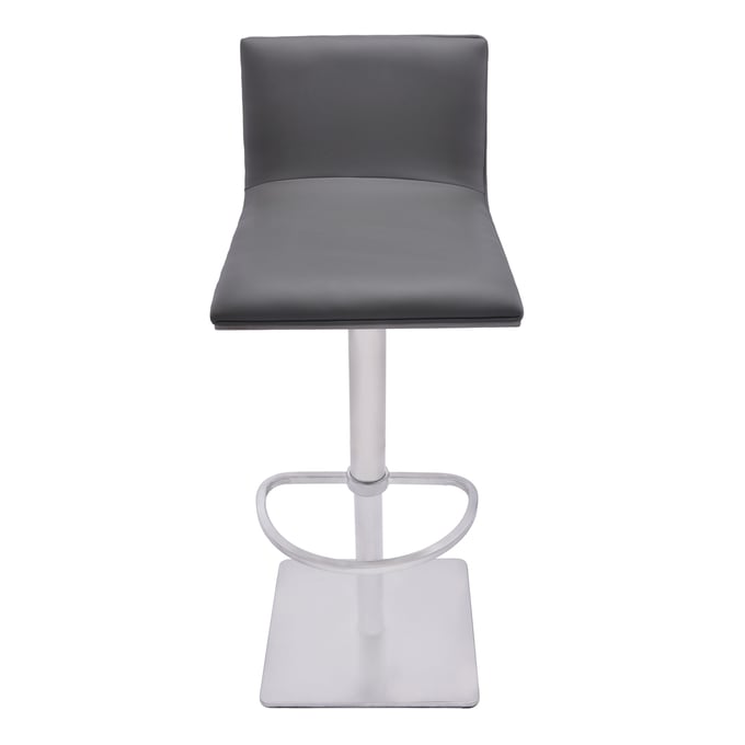 Luxur Living Birsingpur Gray Adjustable Height Swivel Bar Stool LUX-LCCRBAGRBS