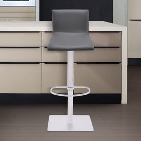 Luxur Living Birsingpur Grey Faux Leather Bar Stool