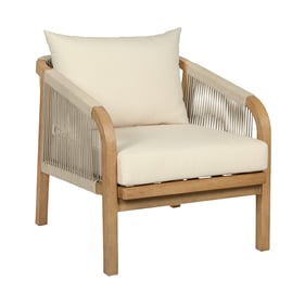 Luxur Living Bodkhi Brown Ivory Light Gray Outdoor Patio Chair