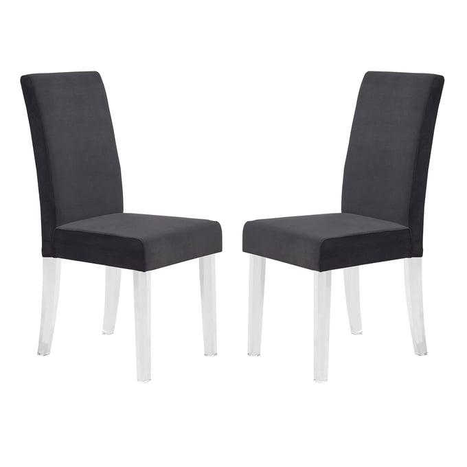 2 Luxur Living Bolda Black Dining Chairs LUX-LCDACHBL