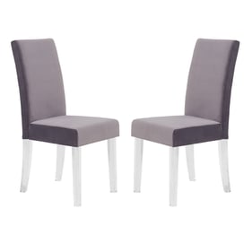 2 Luxur Living Bolda Gray Dining Chairs