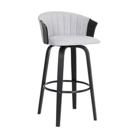 Luxur Living Bori Light Grey 30 Inch Swivel Bar Stool