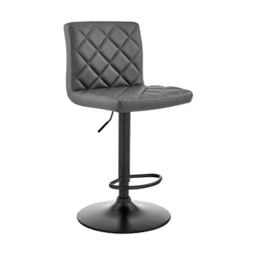 Luxur Living Bothi Gray Faux Leather Bar Stool