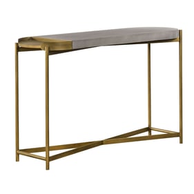 Luxur Living Borwakadi Medium Grey Antique Brass Console Table