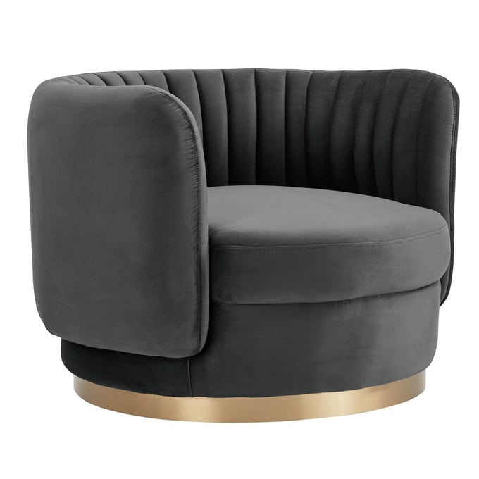 Luxur Living Borala Dark Gray Accent Chair LUX-LCDVCHGREY