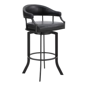 Luxur Living Kudala Black Powder Coated 26 Inch Bar Stool