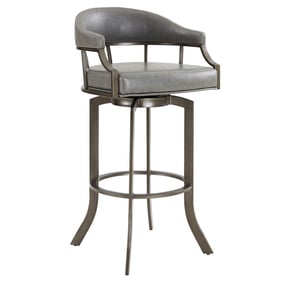 Luxur Living Kudala Grey Swivel 26 Inch Bar Stool