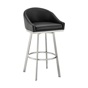 Luxur Living Chachondi Black 26 Inch Swivel Counter Stool