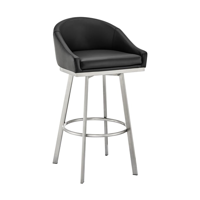 Luxur Living Chachondi Black 26 Inch Swivel Counter Stool LUX-LCELBABSBLK26